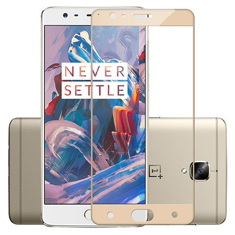 Pellicola in Vetro Temperato Protettiva Integrale Proteggi Schermo Film per OnePlus 3T Oro