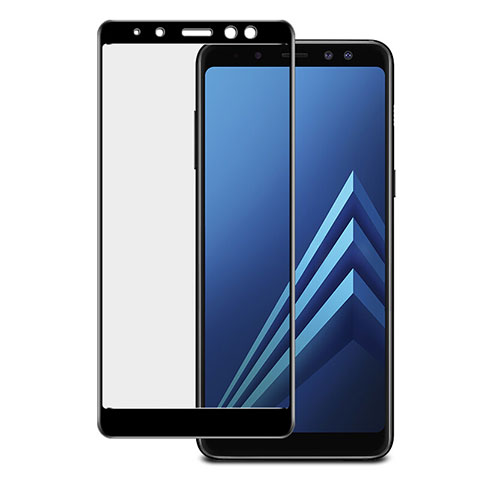 Pellicola in Vetro Temperato Protettiva Integrale Proteggi Schermo Film per Samsung Galaxy A8+ A8 Plus (2018) A730F Nero