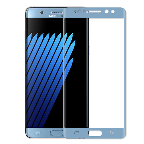 Pellicola in Vetro Temperato Protettiva Integrale Proteggi Schermo Film per Samsung Galaxy Note 7 Blu