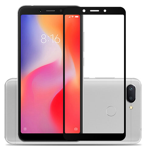 Pellicola in Vetro Temperato Protettiva Integrale Proteggi Schermo Film per Xiaomi Redmi 6 Nero