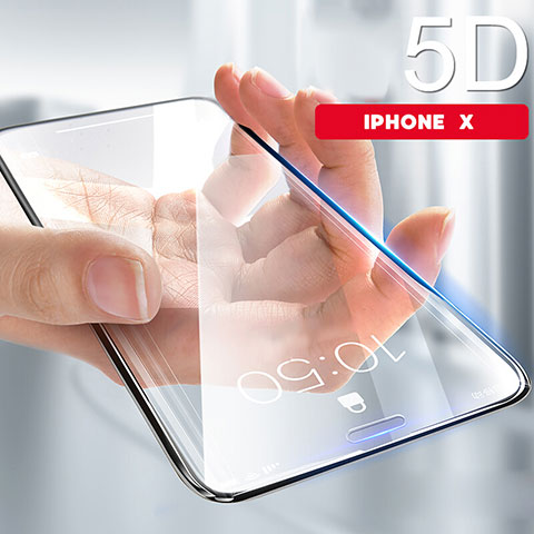Pellicola in Vetro Temperato Protettiva Proteggi Schermo Film 5D per Apple iPhone X Chiaro