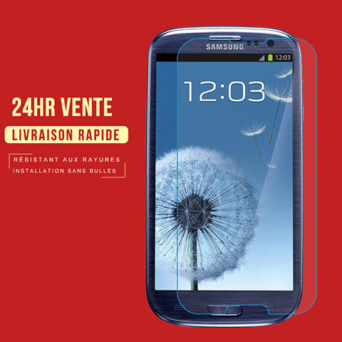 Pellicola in Vetro Temperato Protettiva Proteggi Schermo Film T02 per Samsung Galaxy S3 4G i9305 Chiaro