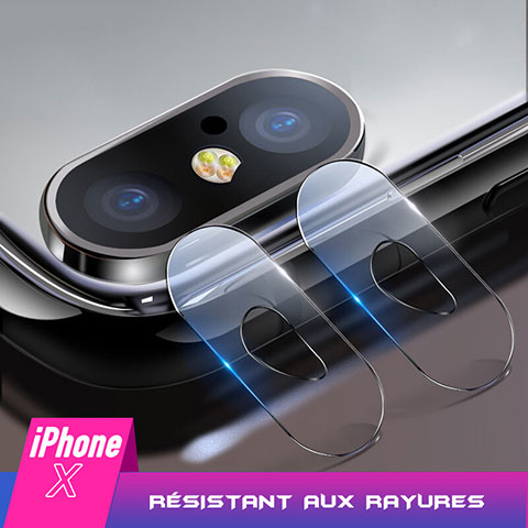 Protettiva della Fotocamera Vetro Temperato F02 per Apple iPhone X Chiaro