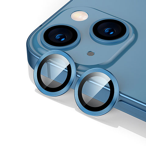 Protettiva della Fotocamera Vetro Temperato Proteggi Schermo C10 per Apple iPhone 13 Mini Blu