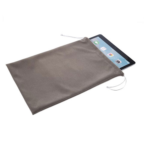 Sacchetto in Velluto Cover Marsupio Tasca per Apple iPad Pro 10.5 Grigio