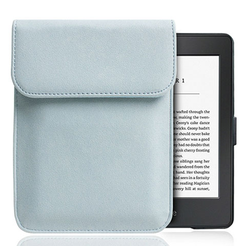 Sacchetto in Velluto Custodia Marsupio Tasca S01 per Amazon Kindle Paperwhite 6 inch Cielo Blu