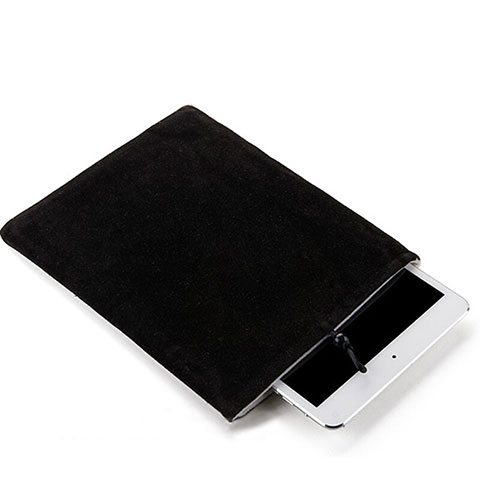 Sacchetto in Velluto Custodia Tasca Marsupio per Apple iPad Mini 2 Nero