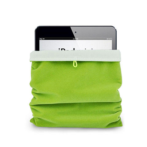 Sacchetto in Velluto Custodia Tasca Marsupio per Apple iPad Pro 11 (2018) Verde