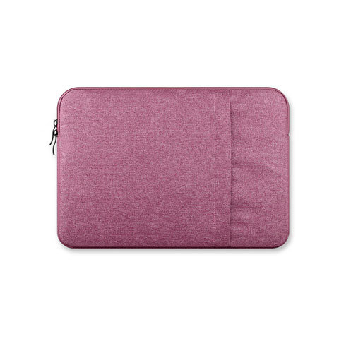 Sacchetto in Velluto Custodia Tasca Marsupio S03 per Huawei Honor MagicBook Pro (2020) 16.1 Rosso Rosa