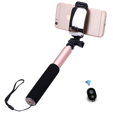 Sostegnotile Bluetooth Selfie Stick Allungabile Bastone Selfie Universale S13 Oro Rosa