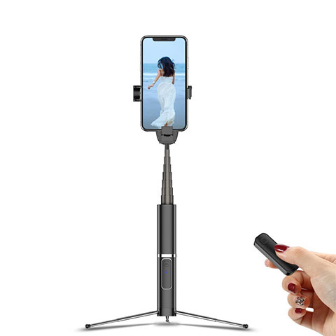 Sostegnotile Bluetooth Selfie Stick Tripode Allungabile Bastone Selfie Universale T20 Nero