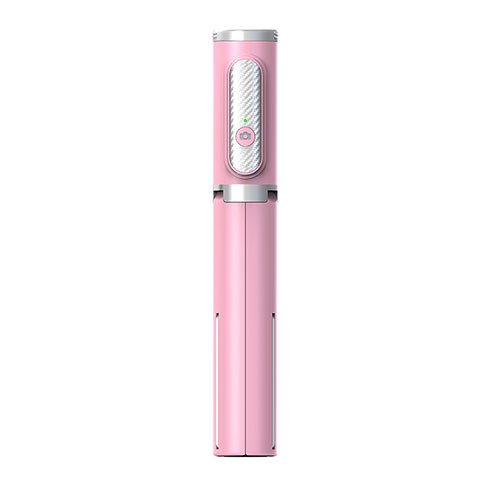 Sostegnotile Bluetooth Selfie Stick Tripode Allungabile Bastone Selfie Universale T27 Rosa