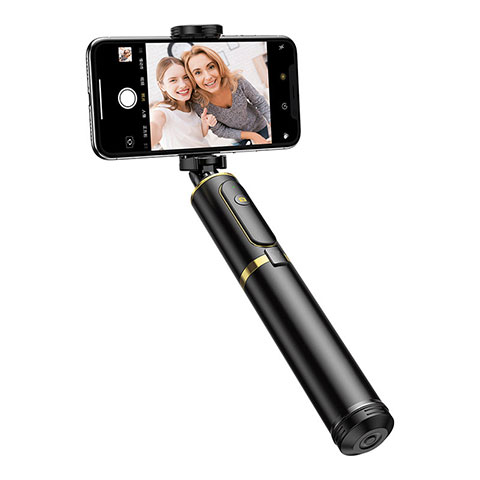 Sostegnotile Bluetooth Selfie Stick Tripode Allungabile Bastone Selfie Universale T34 Oro e Nero