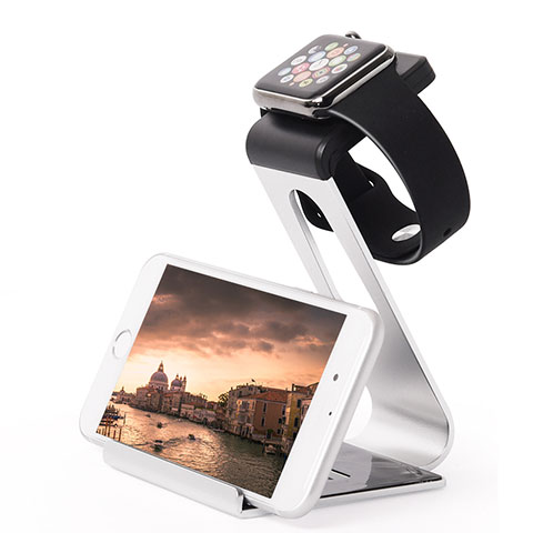 Supporto Di Ricarica Stand Docking Station C02 per Apple iWatch 38mm Argento