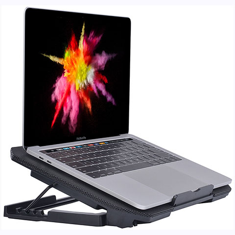 Supporto per Latpop Sostegnotile Notebook Ventola Raffreddamiento Stand USB Dissipatore Da 9 a 16 Pollici Universale M16 per Apple MacBook Pro 15 pollici Nero
