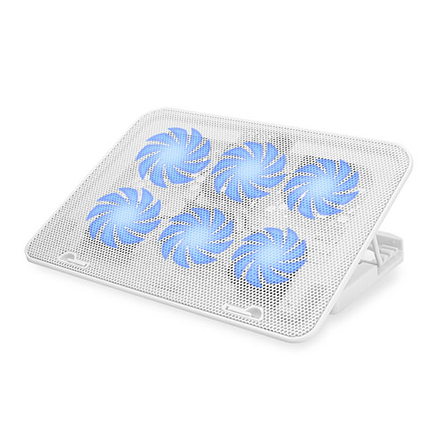 Supporto per Latpop Sostegnotile Notebook Ventola Raffreddamiento Stand USB Dissipatore Da 9 a 16 Pollici Universale M18 per Huawei MateBook 13 (2020) Bianco