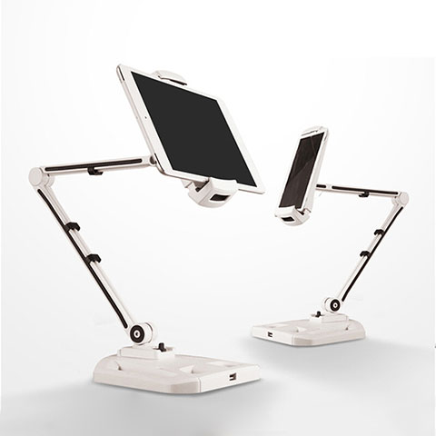 Supporto Tablet PC Flessibile Sostegno Tablet Universale H07 per Apple iPad 4 Bianco