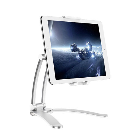 Supporto Tablet PC Flessibile Sostegno Tablet Universale K05 per Apple iPad 4 Argento