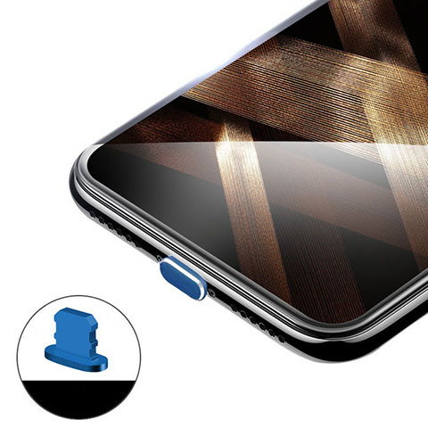 Tappi Antipolvere Anti-dust Lightning USB Jack Antipolvere H02 per Apple iPhone 11 Blu