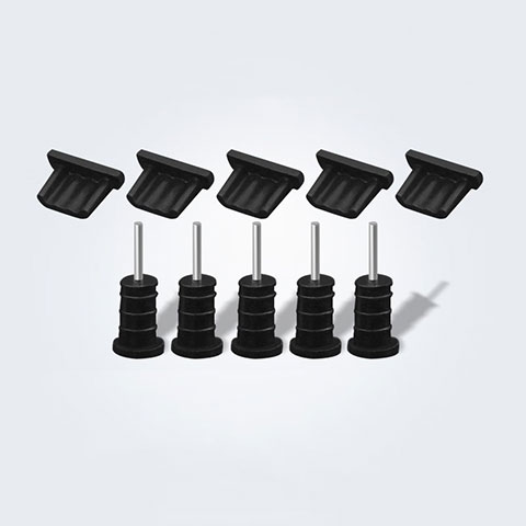 Tappi Antipolvere USB-B Jack Anti-dust Android Anti Polvere Universale 5PCS Nero