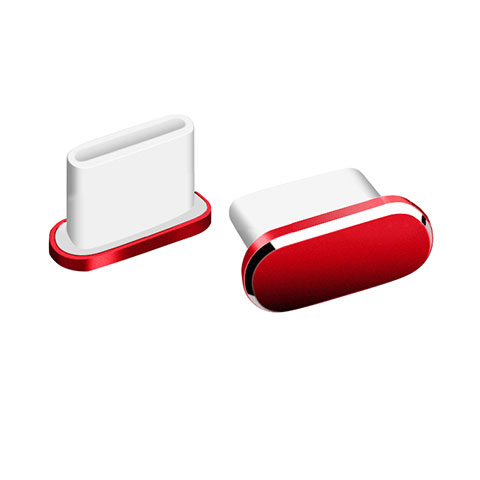 Tappi Antipolvere USB-C Jack Anti-dust Type-C Anti Polvere Universale H06 per Apple iPad Pro 11 (2021) Rosso