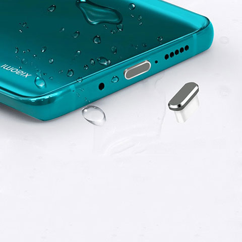 Tappi Antipolvere USB-C Jack Anti-dust Type-C Anti Polvere Universale H16 per Apple iPhone 15 Grigio Scuro