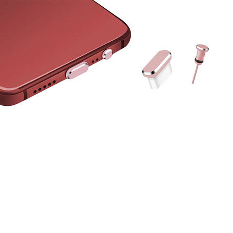 Tappi Antipolvere USB-C Jack Anti-dust Type-C Anti Polvere Universale H17 per Apple iPhone 15 Oro Rosa