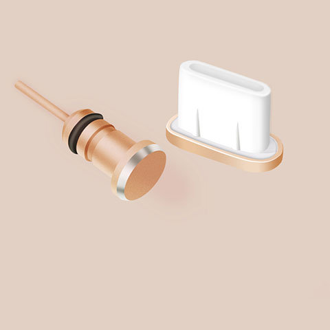 Tappi Antipolvere USB Jack Anti-dust Android Type-C Anti Polvere Universale Oro