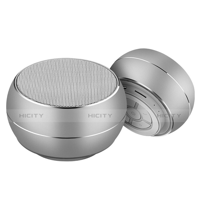 Altoparlante Casse Mini Bluetooth Sostegnoble Stereo Speaker Argento