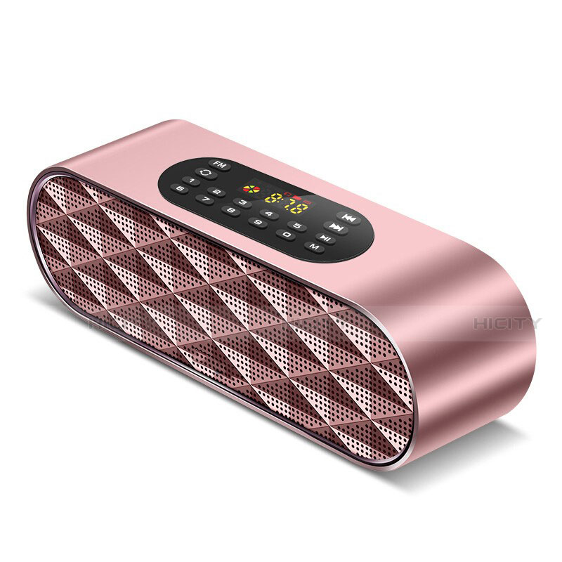 Altoparlante Casse Mini Bluetooth Sostegnoble Stereo Speaker K03 Oro Rosa