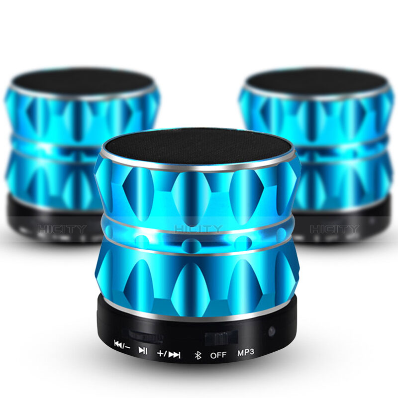 Altoparlante Casse Mini Bluetooth Sostegnoble Stereo Speaker S13 Cielo Blu