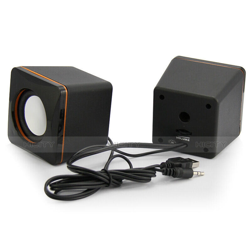 Altoparlante Casse Mini Sostegnoble Stereo Speaker Nero