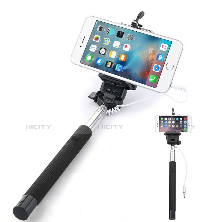 Bastoni Selfie Stick Asta Estensibile Cablato Universale Nero