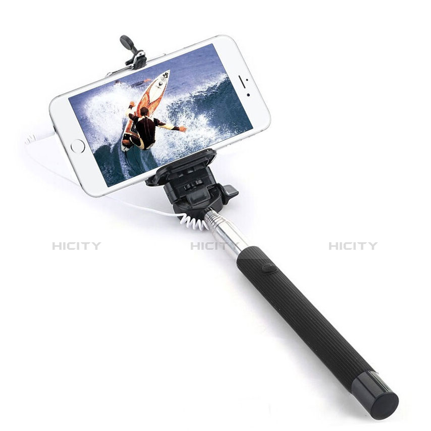 Bastoni Selfie Stick Asta Estensibile Cablato Universale Nero