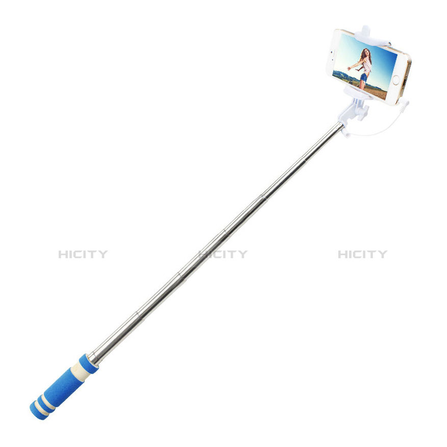 Bastoni Selfie Stick Asta Estensibile Cablato Universale S01 Cielo Blu