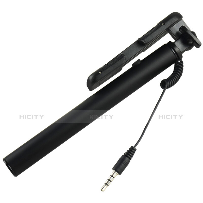 Bastoni Selfie Stick Asta Estensibile Cablato Universale S06 Nero