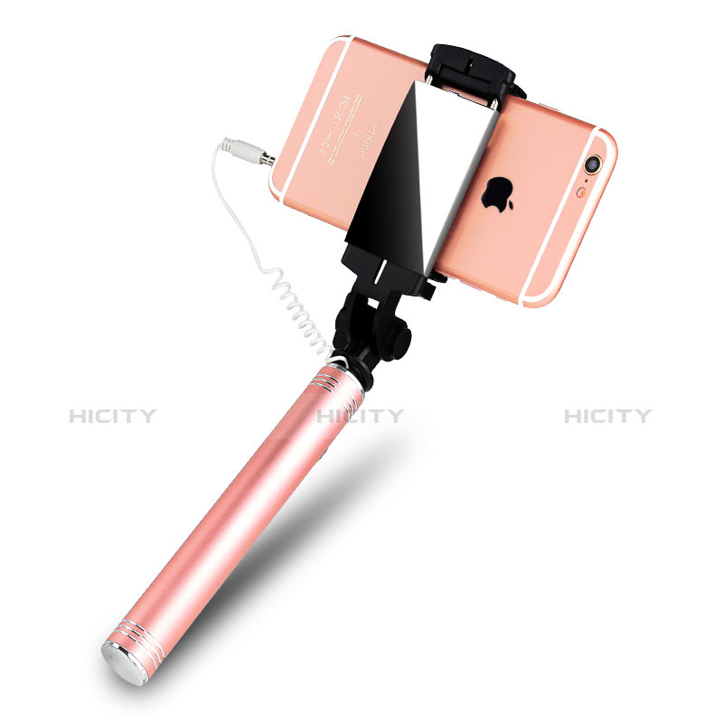 Bastoni Selfie Stick Asta Estensibile Cablato Universale S22 Oro Rosa