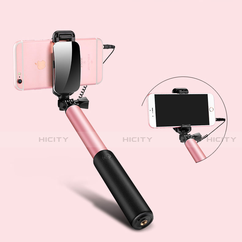 Bastoni Selfie Stick Asta Estensibile Cablato Universale T35 Rosa