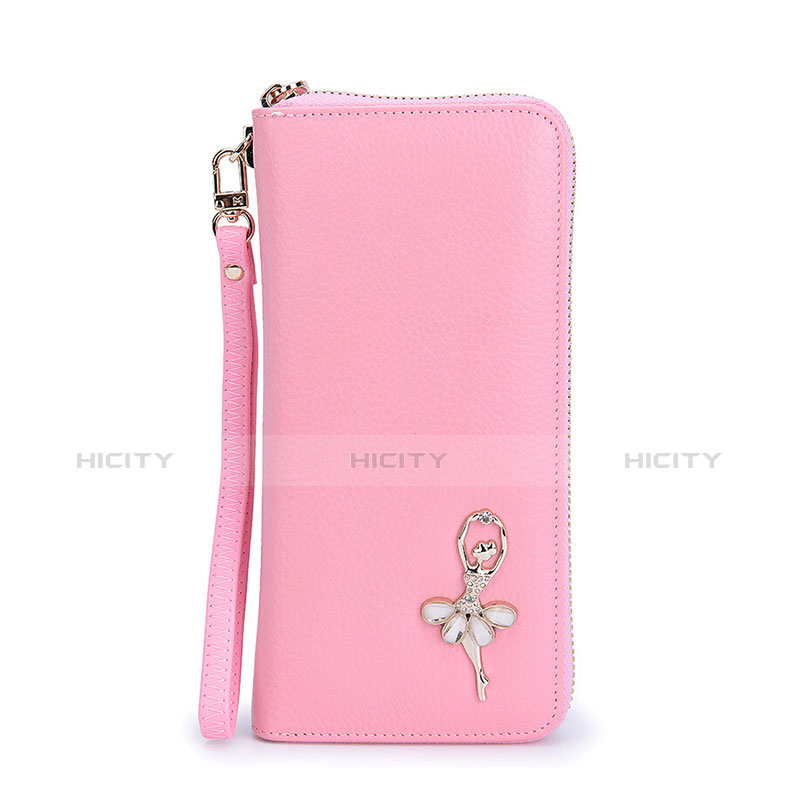 Borsetta Pochette Cover In Pelle Ragazza Danzante Universale Rosa