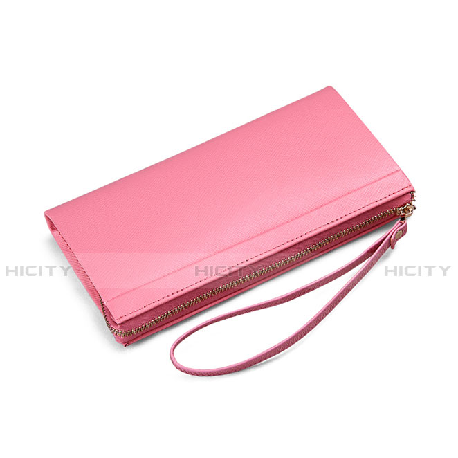 Borsetta Pochette Custodia In Pelle di Seta Universale Rosa