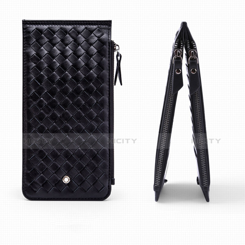 Borsetta Pochette Custodia In Pelle Diamante Universale Nero