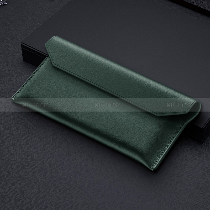 Borsetta Pochette Custodia In Pelle per Samsung Galaxy Z Fold3 5G Verde