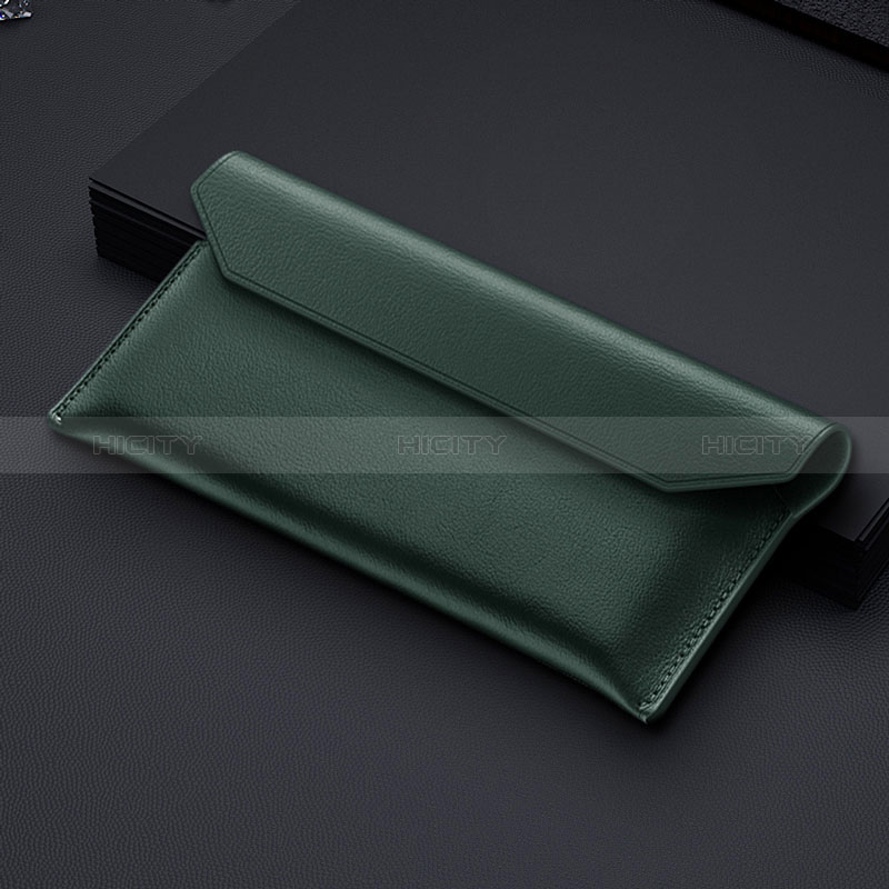 Borsetta Pochette Custodia In Pelle Universale per Samsung Galaxy Z Fold2 5G Verde