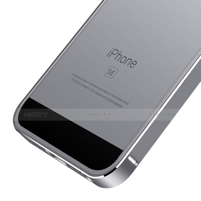 Bumper Lusso Laterale Alluminio per Apple iPhone SE Grigio