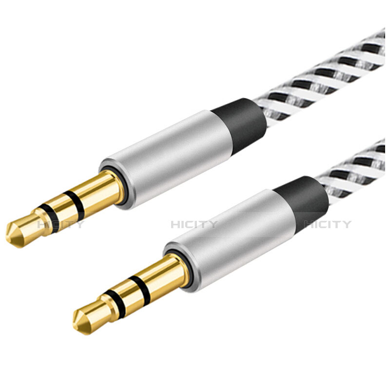 Cavo Audio Maschio a Maschio Jack 3.5mm AUX Stereo A06 Argento