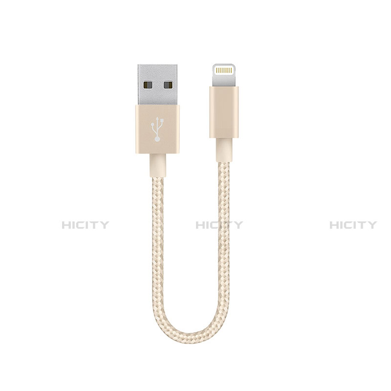 Cavo da USB a Cavetto Ricarica Carica 15cm S01 per Apple iPad 10.2 (2020) Oro