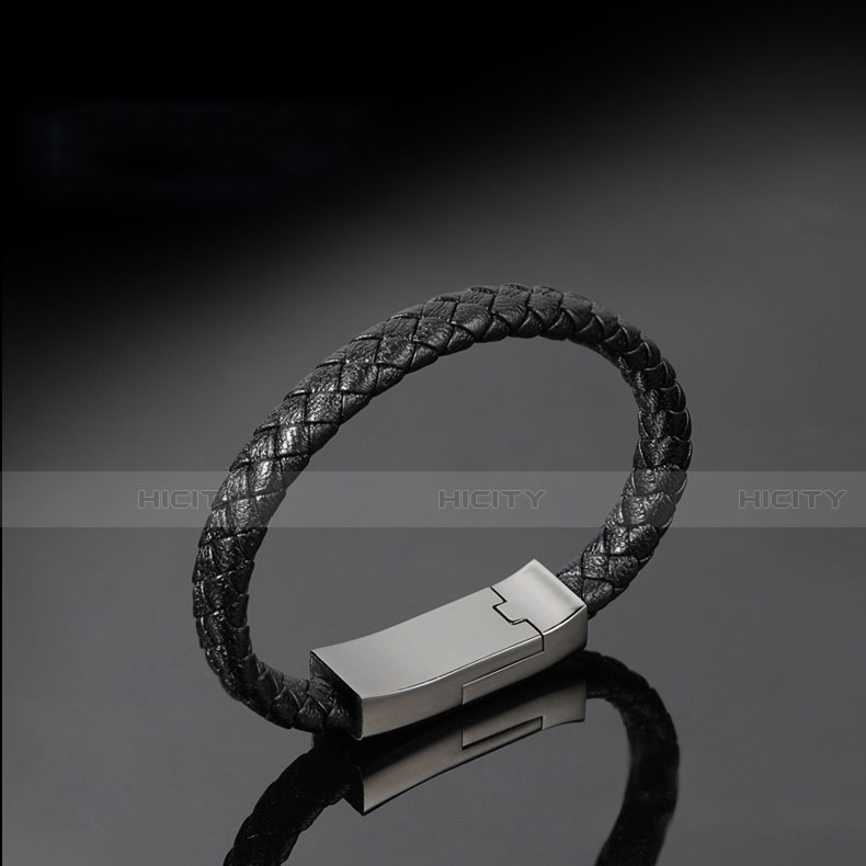 Cavo da USB a Cavetto Ricarica Carica 20cm S02 per Apple iPad 10.2 (2020) Nero