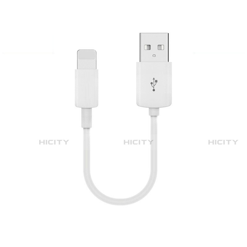 Cavo da USB a Cavetto Ricarica Carica 20cm S02 per Apple iPad 4 Bianco