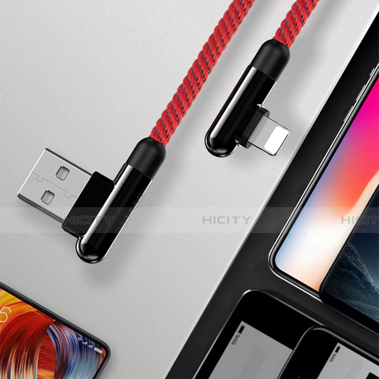 Cavo da USB a Cavetto Ricarica Carica 20cm S02 per Apple iPad 4 Rosso