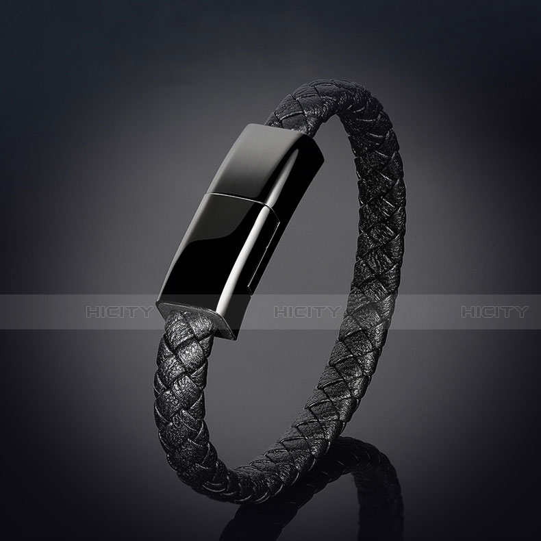 Cavo da USB a Cavetto Ricarica Carica 20cm S02 per Apple iPhone 14 Pro Nero